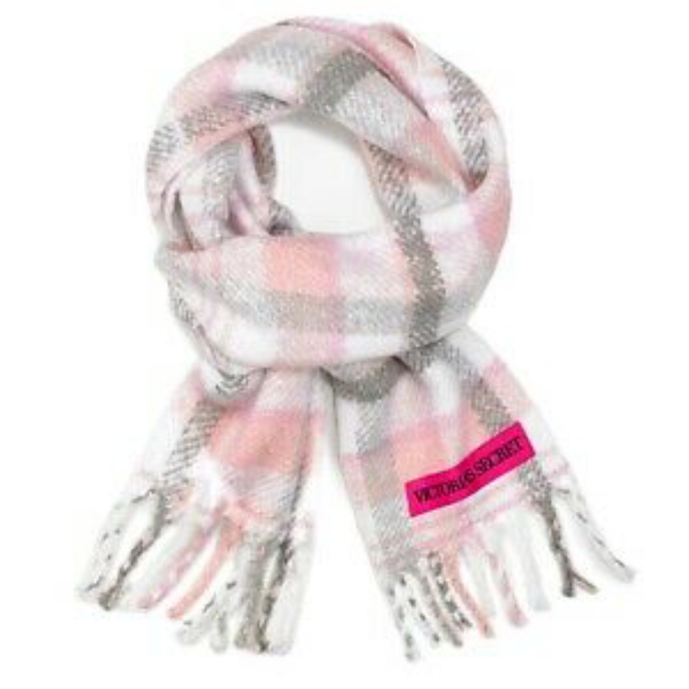 Victoria's Secret Plaid Plush Scarf
